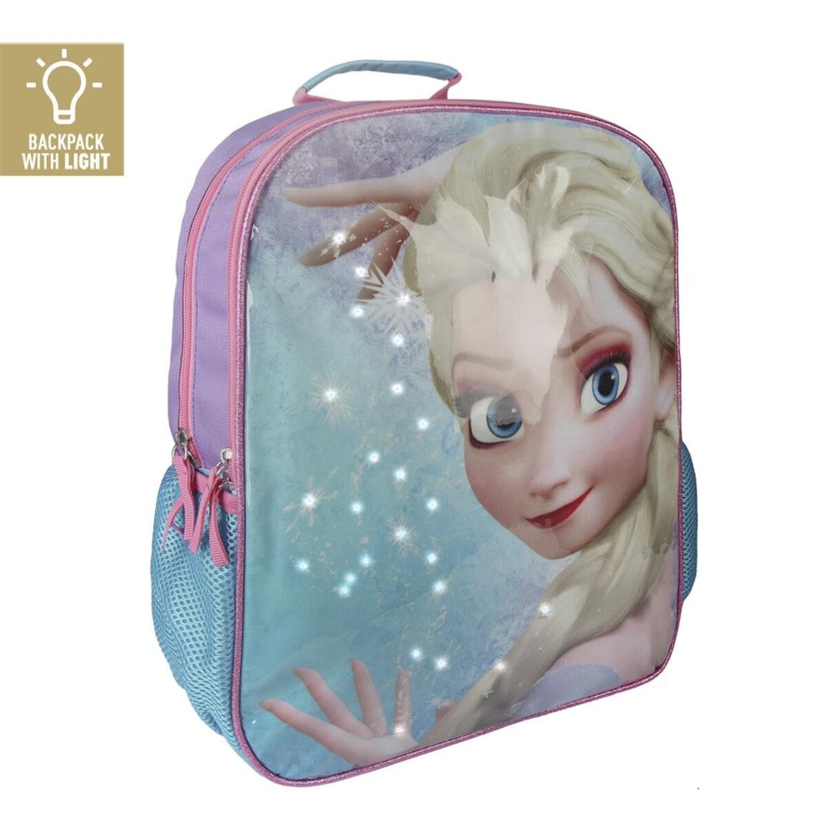 SCHOOL BACKPACK WITH FROZEN DISNEY LIGHT 41X31X13CM.
