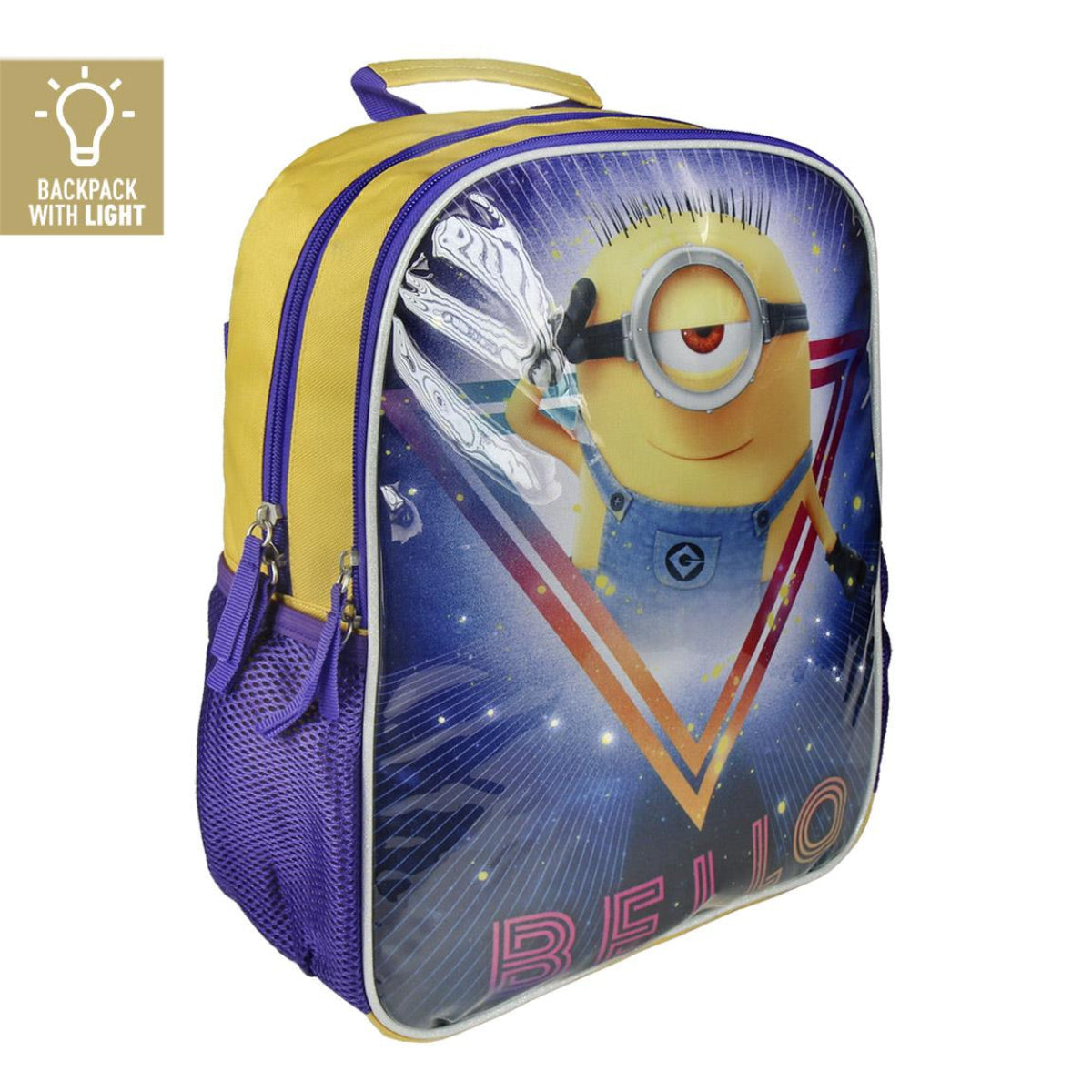 MOCHILA CON LUZ MINIONS MOVIE BELLO