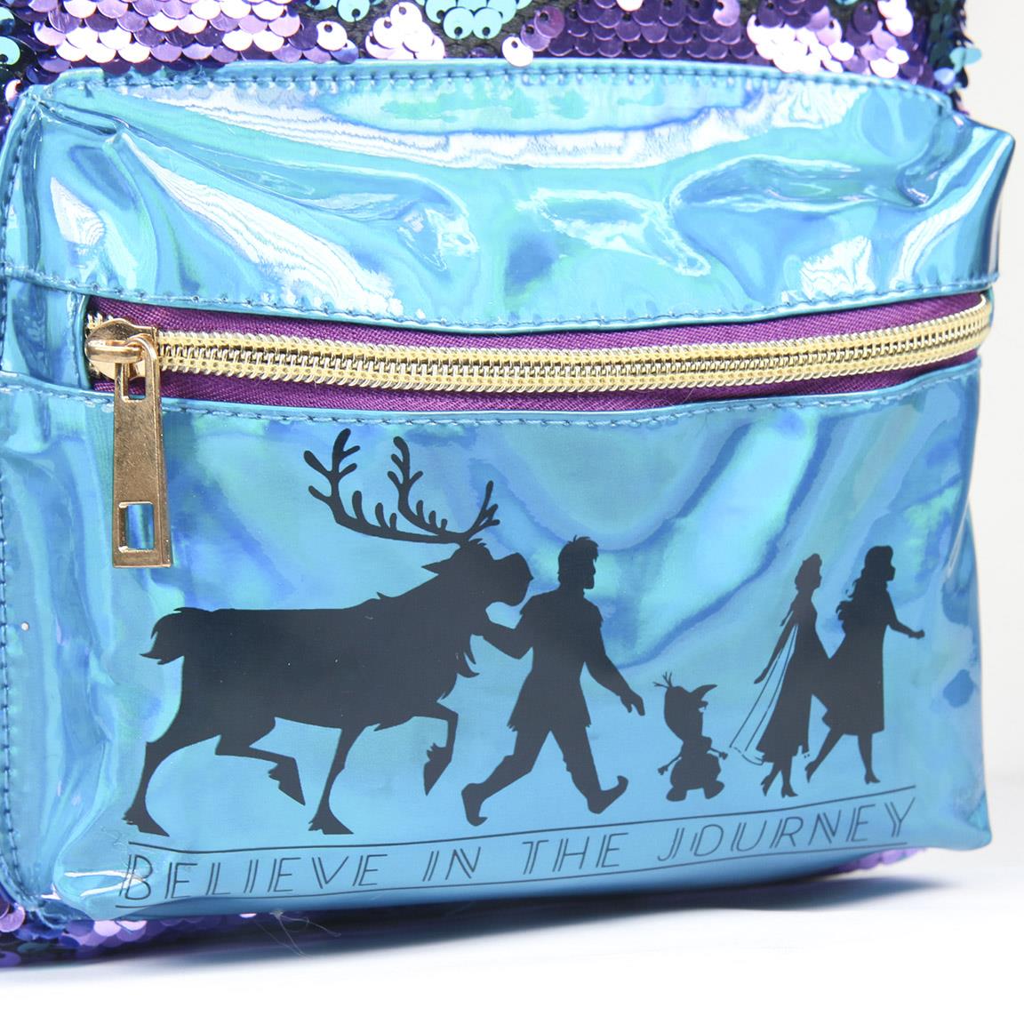 MOCHILA CASUAL LENTEJUELAS FROZEN 2