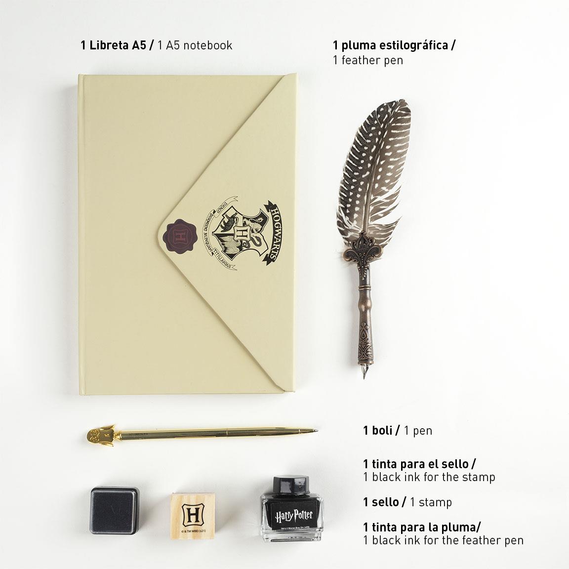 SET DE PAPELERÍA CALIGRAFÍA HARRY POTTER - Imagen 2