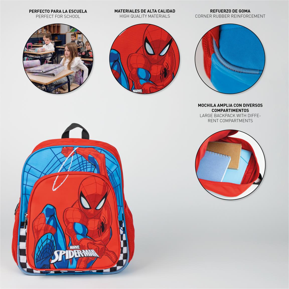 MOCHILA ESCOLAR MEDIANA 38 CM SPIDERMAN - Imagen 3