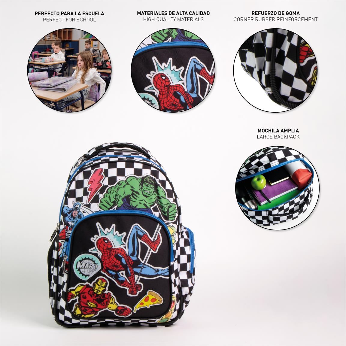 MOCHILA ESCOLAR MEDIANA 42 CM AVENGERS - Imagen 3