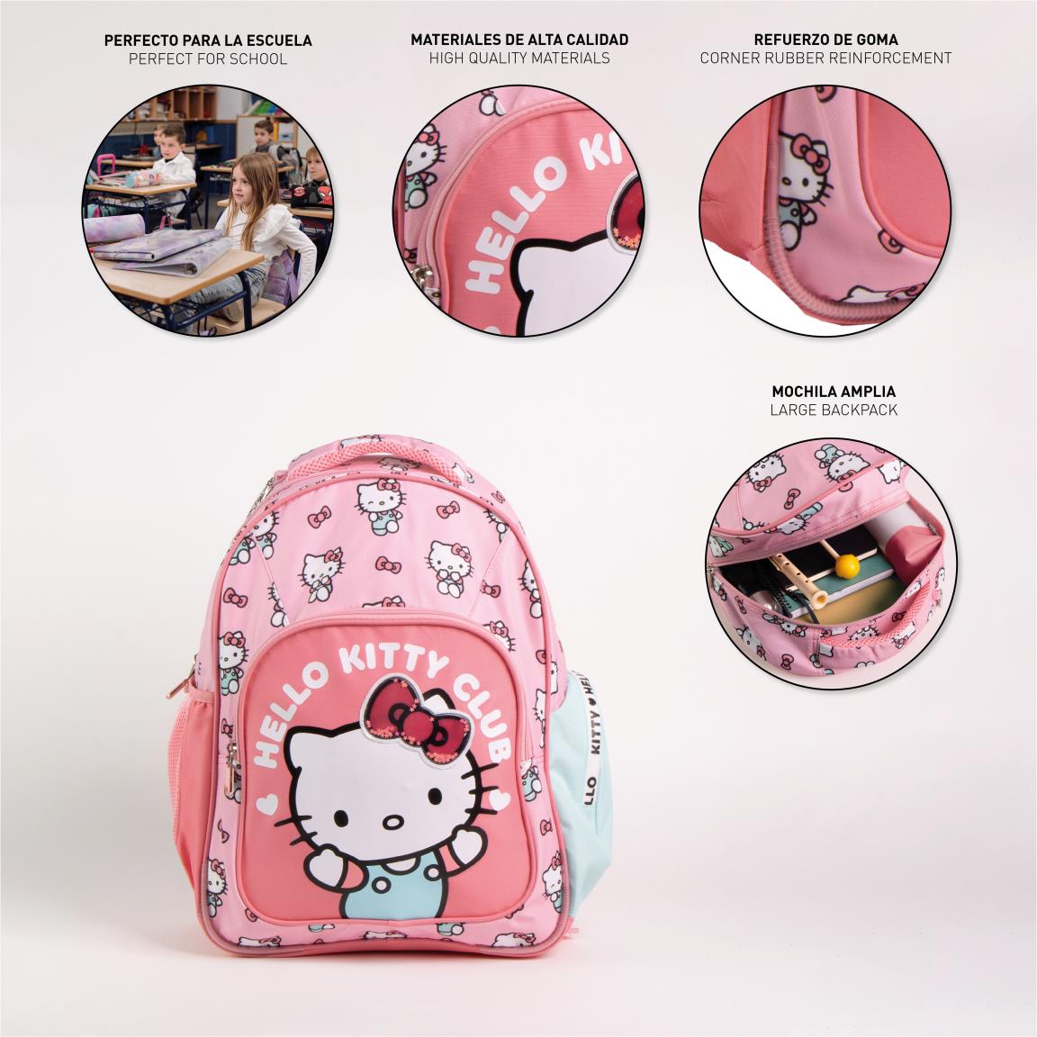 MOCHILA ESCOLAR MEDIANA 42 CM HELLO KITTY - Imagen 3