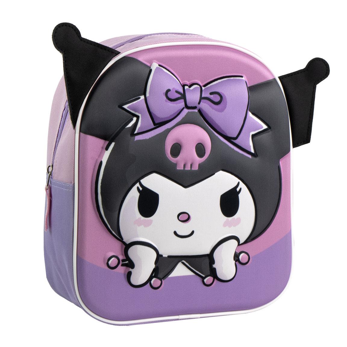 MOCHILA INFANTIL 3D APLICACIONES HELLO KITTY KUROMI - Imagen 1