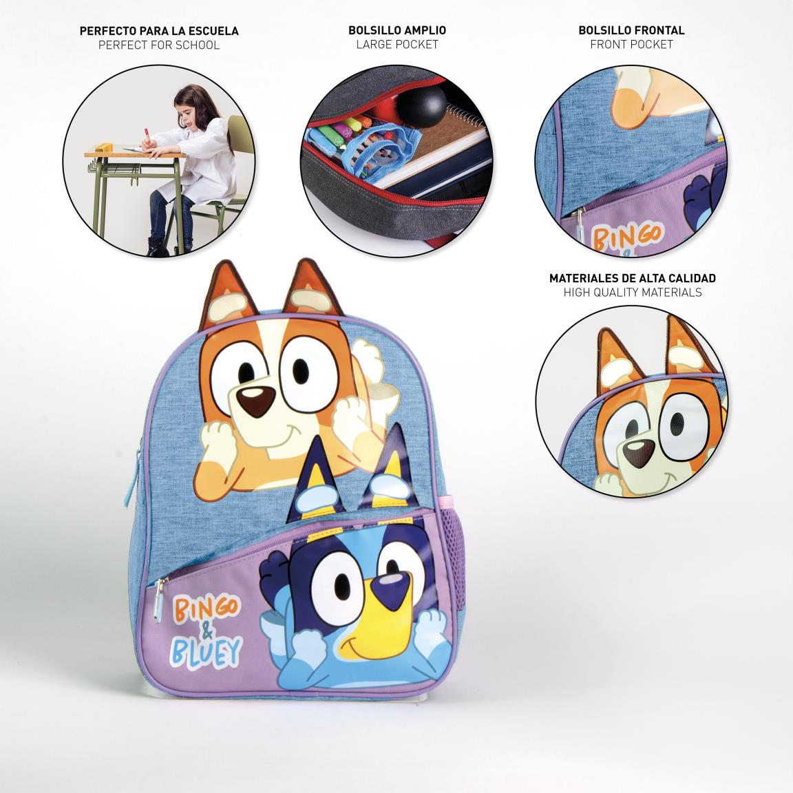 MOCHILA INFANTIL ESCOLAR BLUEY - Imagen 3