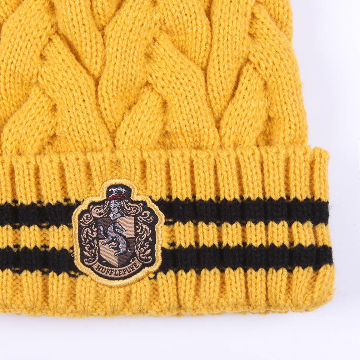 GORRO TRICOT POMPOM HARRY POTTER HUFFLEPUFF - Imagen 3