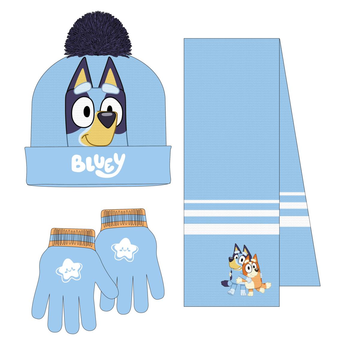 CONJUNTO 3 PIEZAS BUFANDA BLUEY - Imagen 1