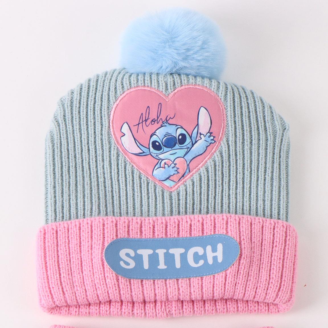CONJUNTO 3 PIEZAS BUFANDA STITCH - Imagen 2
