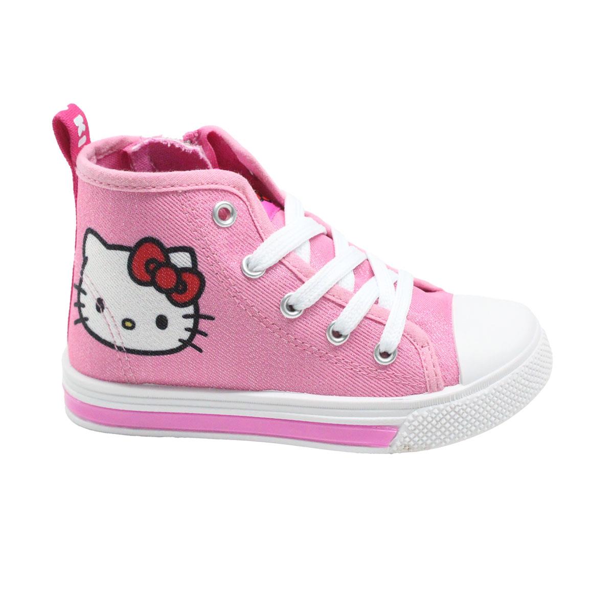 ZAPATILLA LONETA SUELA PVC CON LUCES ALTA HELLO KITTY - Imagen 1