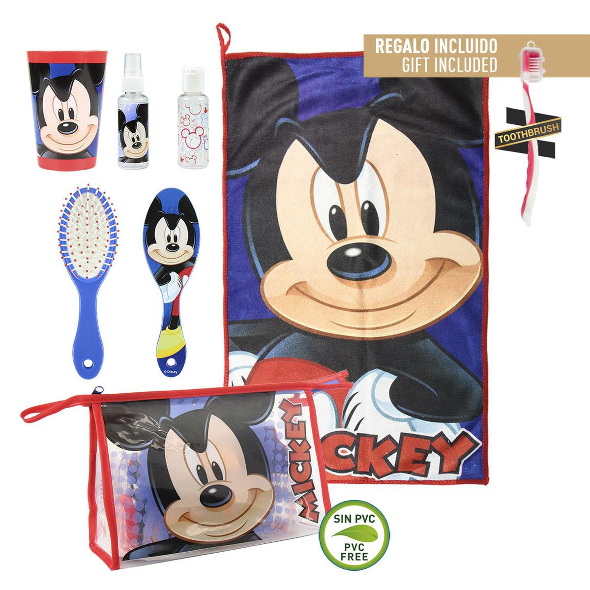 NECESER ASEO VIAJE MICKEY DISNEY 5 PIEZAS