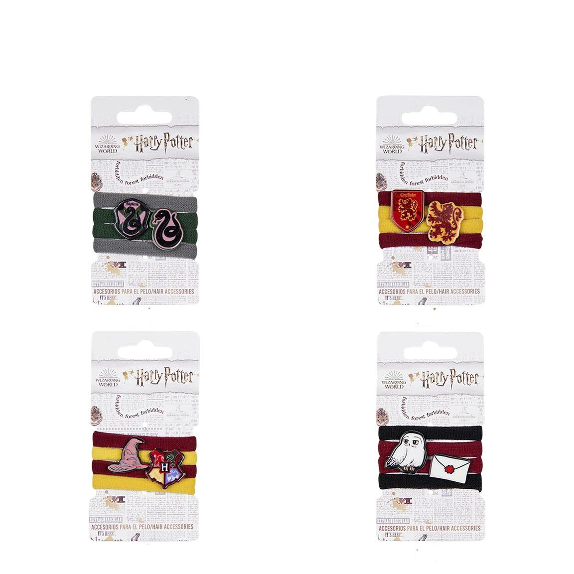 ACCESORIO PELO COLETERO HARRY POTTER 4 PIEZAS