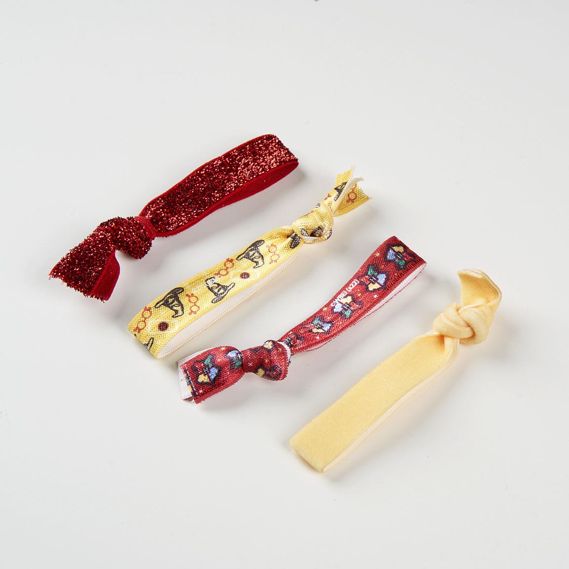 ACCESORIOS PELO ELASTICO HARRY POTTER 4 PIEZAS
