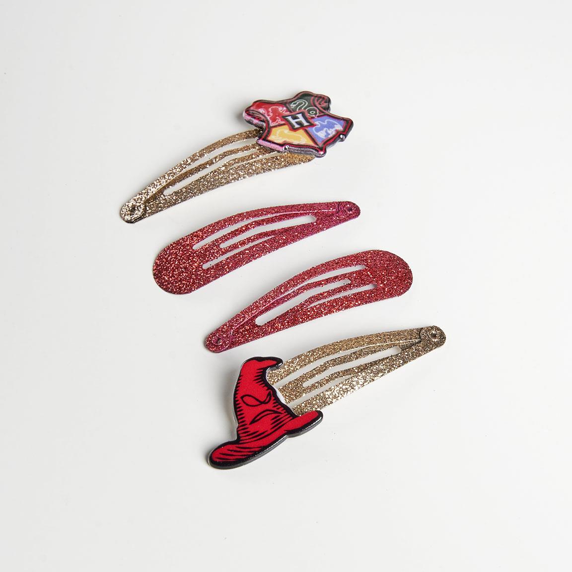 ACCESORIO PELO CLICPS HARRY POTTER 4 PIEZAS