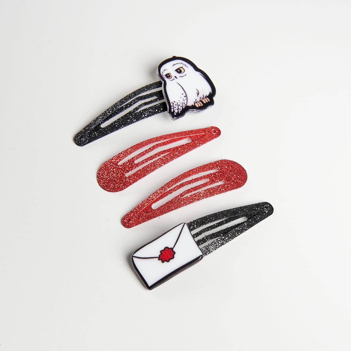 ACCESORIO PELO CLICPS HARRY POTTER 4 PIEZAS