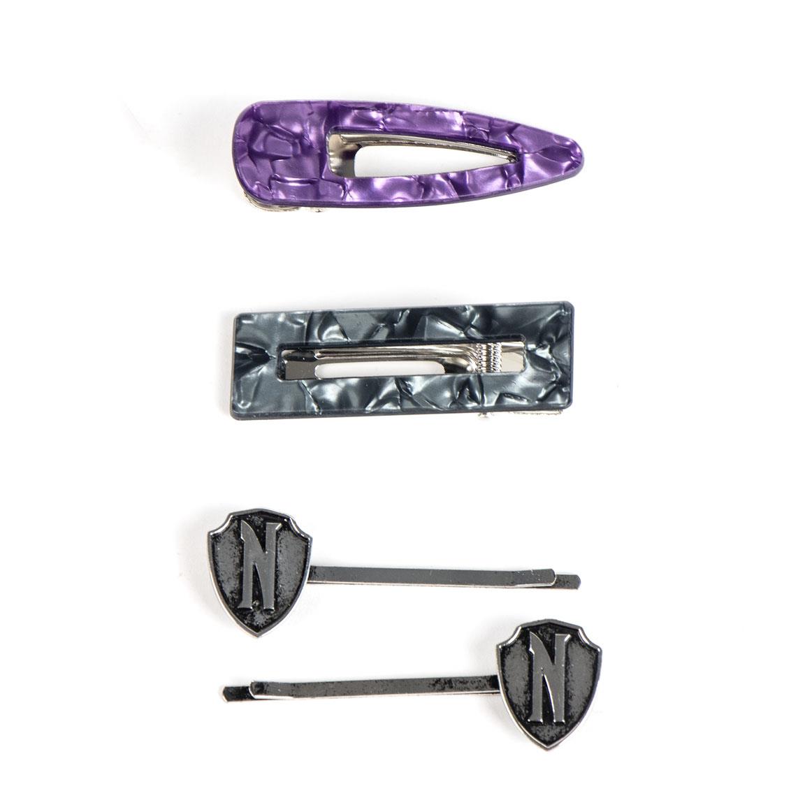ACCESORIOS PELO CLIPS 4 PIEZAS WEDNESDAY - Imagen 2