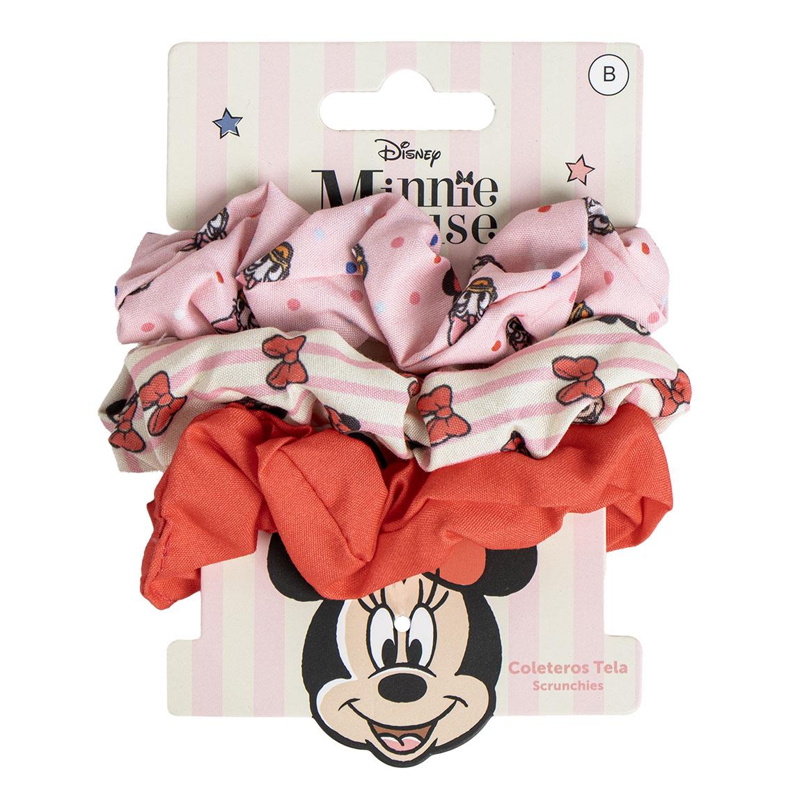 ACCESORIOS PELO COLETERO DE TELA 3 PIEZAS MINNIE - Imagen 1