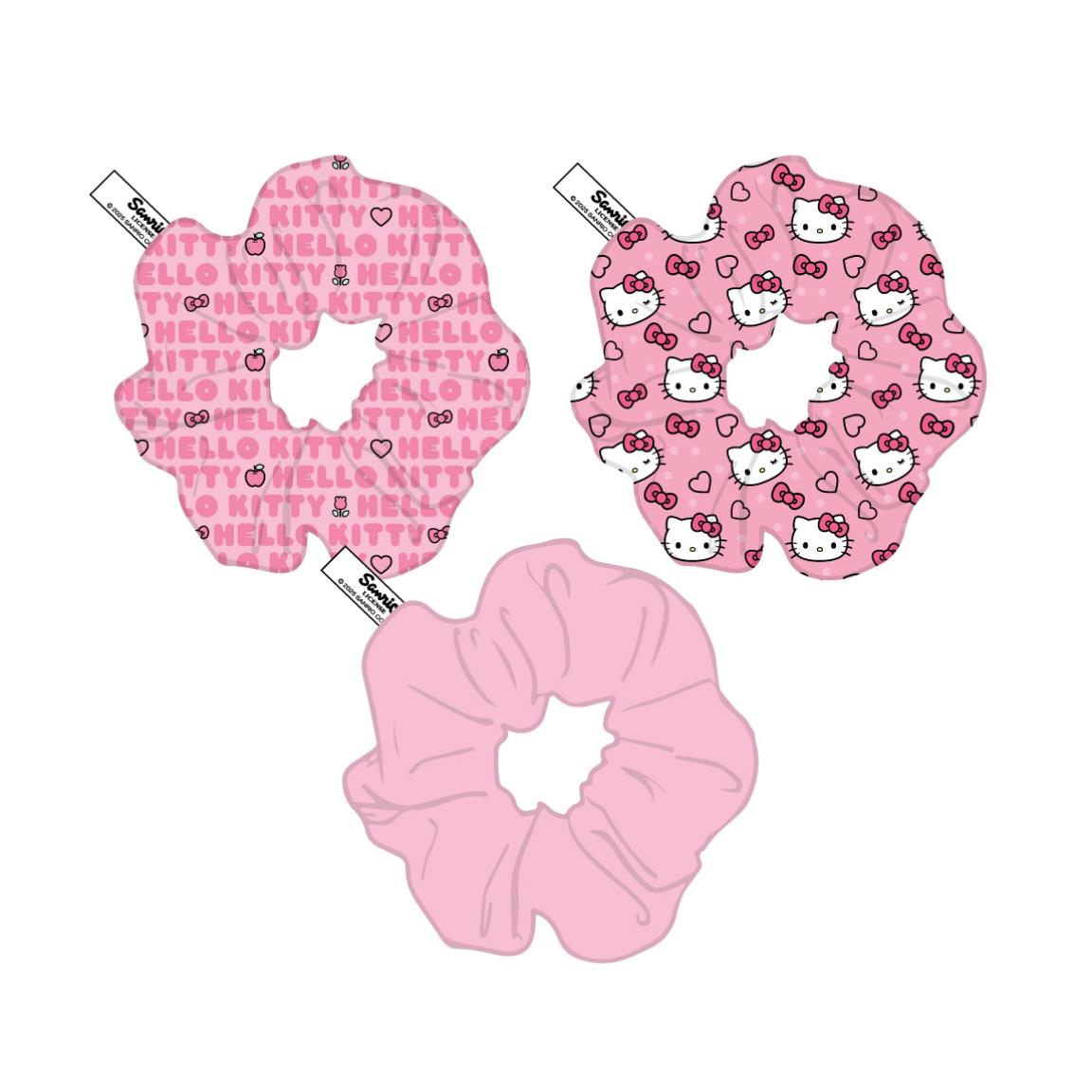 ACCESORIOS PELO COLETERO DE TELA 3 PIEZAS HELLO KITTY - Imagen 2