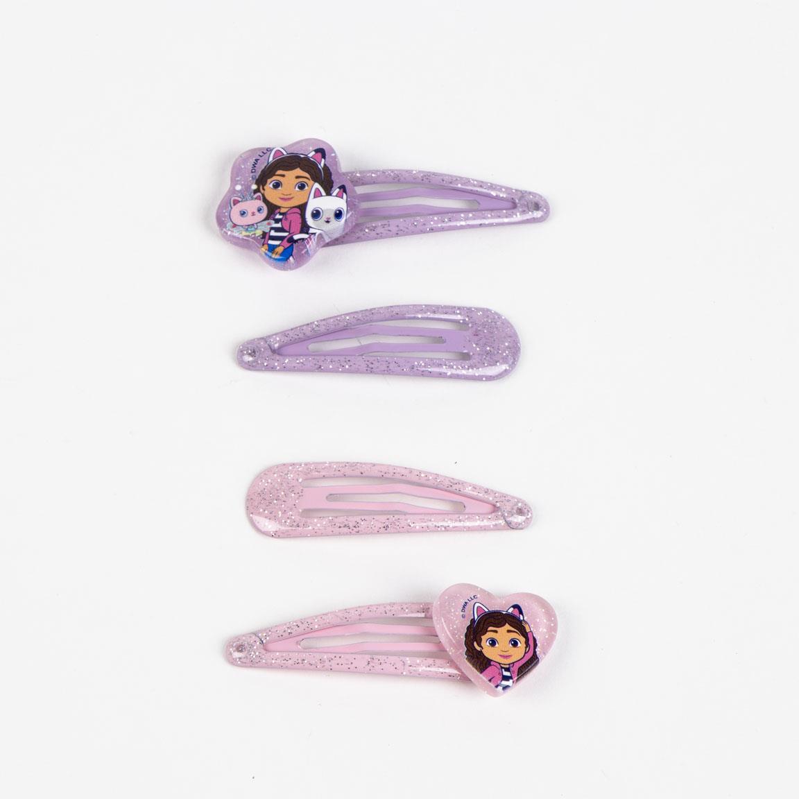 ACCESORIOS PELO CLIPS 4 PIEZAS GABBY´S DOLLHOUSE - Imagen 2