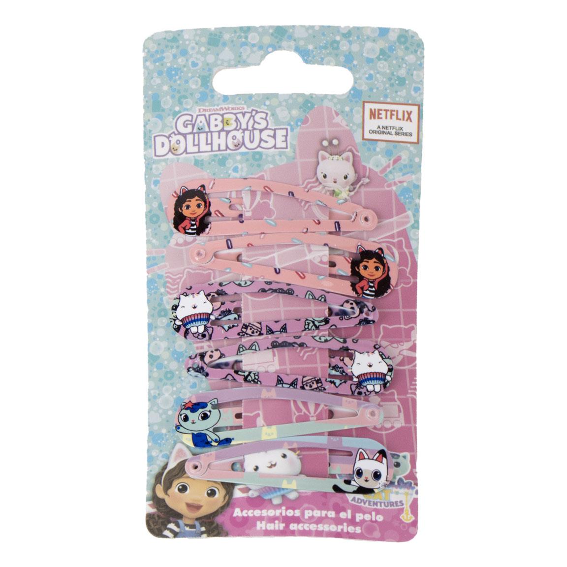 ACCESORIOS PELO CLIPS 6 PIEZAS GABBY´S DOLLHOUSE - Imagen 1