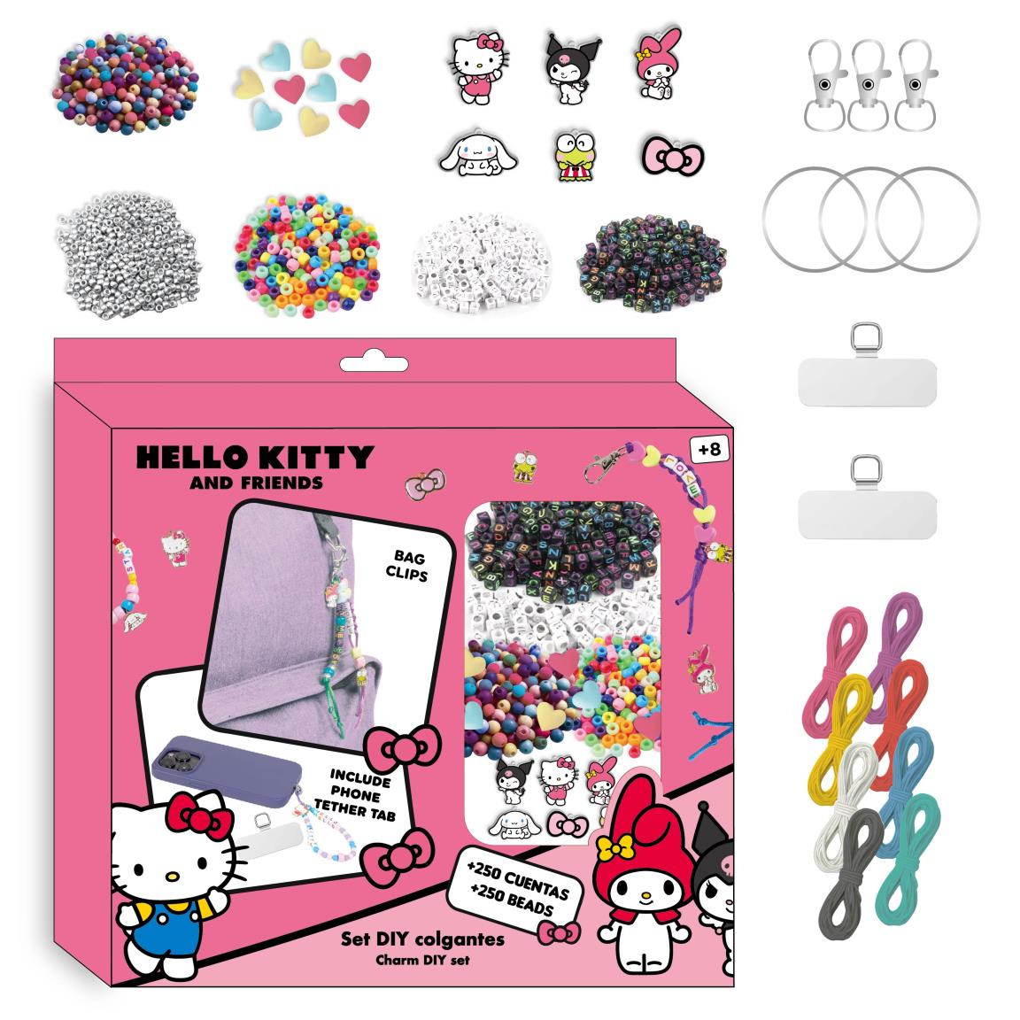 SET DE BELLEZA DIY BAG CLIP HELLO KITTY - Imagen 1
