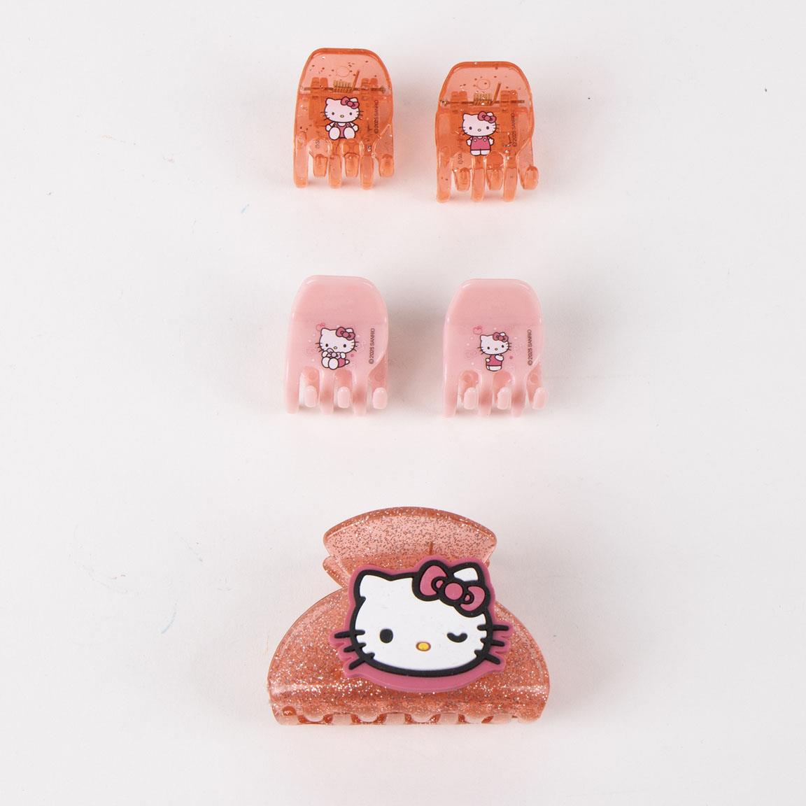 ACCESORIOS PELO CLIPS 5 PIEZAS HELLO KITTY - Imagen 2
