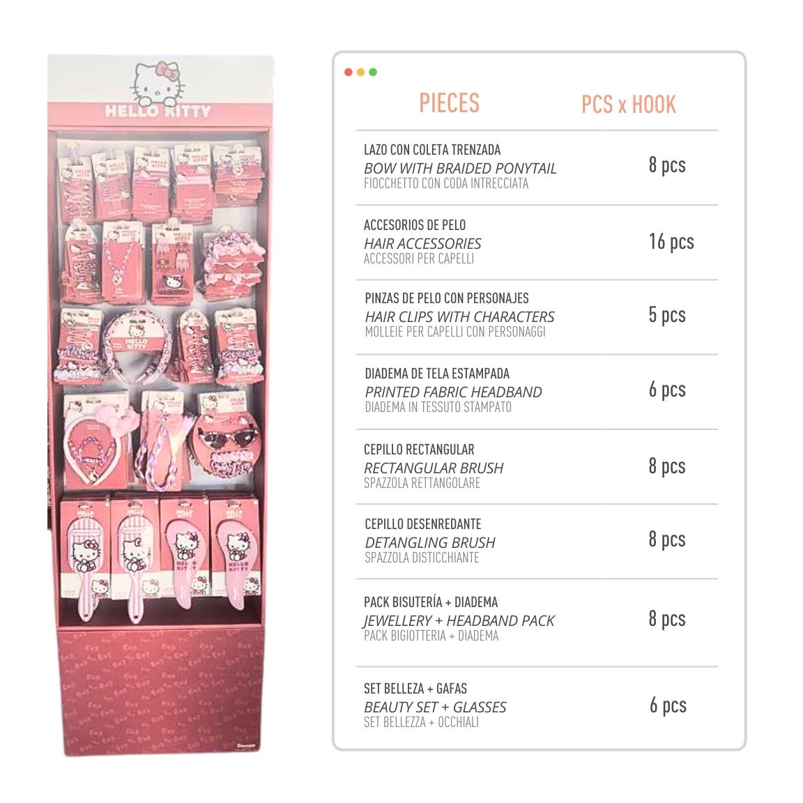 ACCESORIOS PELO DISPLAY HELLO KITTY - Imagen 3