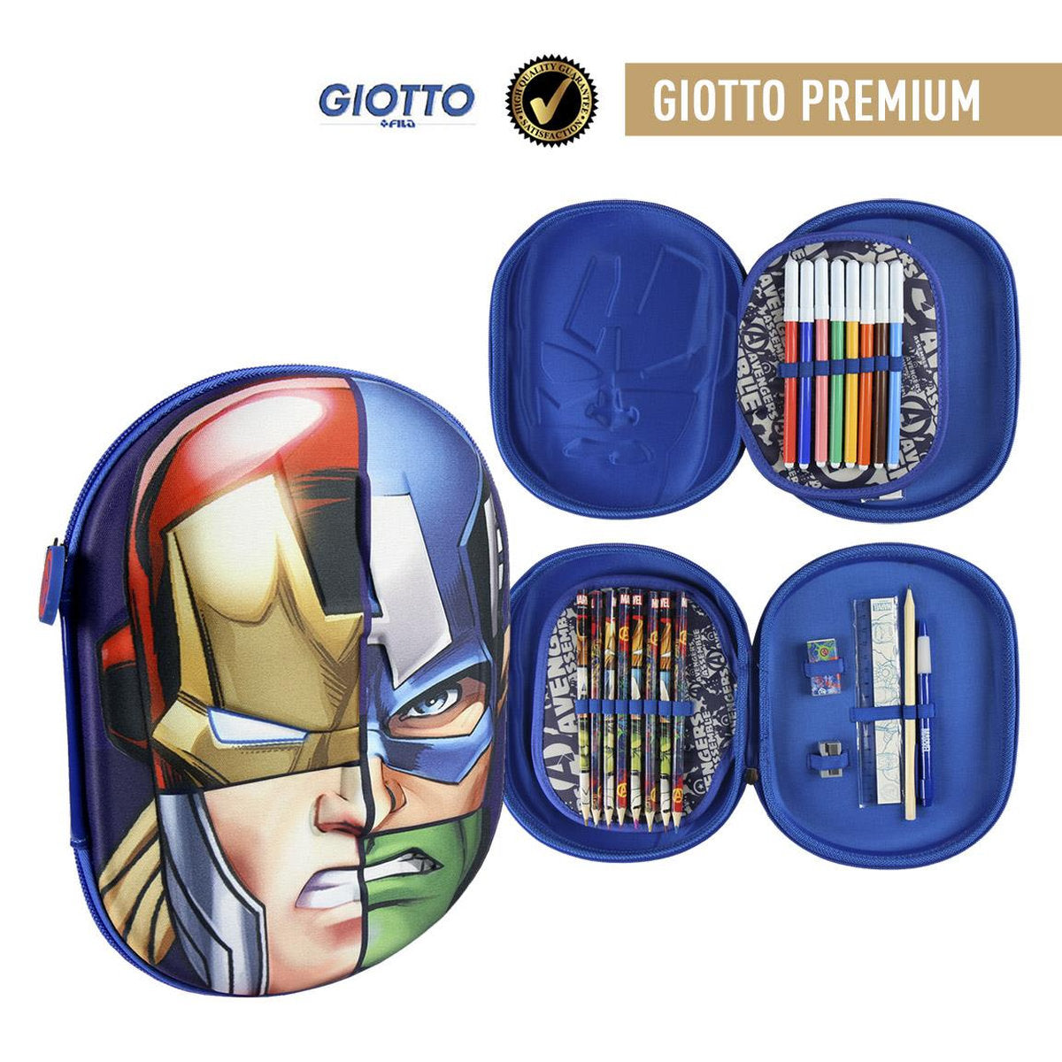 PLUMIER TRIPLE RELLENO LOS VENGADORES DE MARVEL 3D