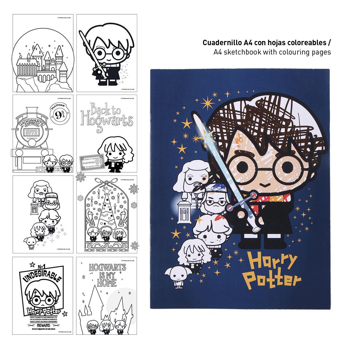 SET PAPELERÍA COLOREABLE HARRY POTTER - Imagen 3
