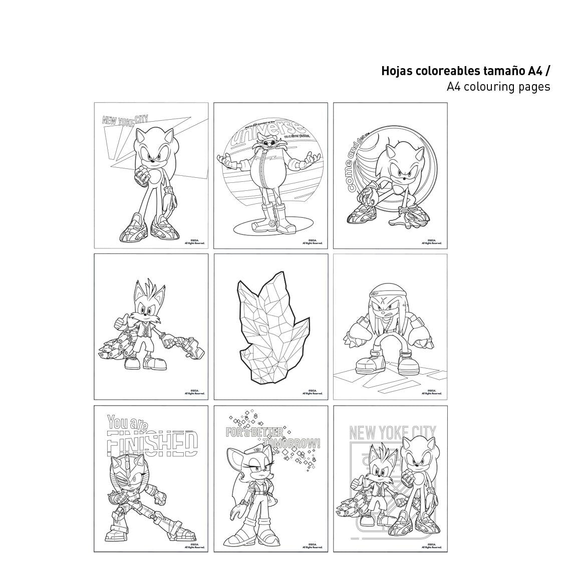 SET DE PAPELERÍA COLOREABLE SONIC PRIME - Imagen 3