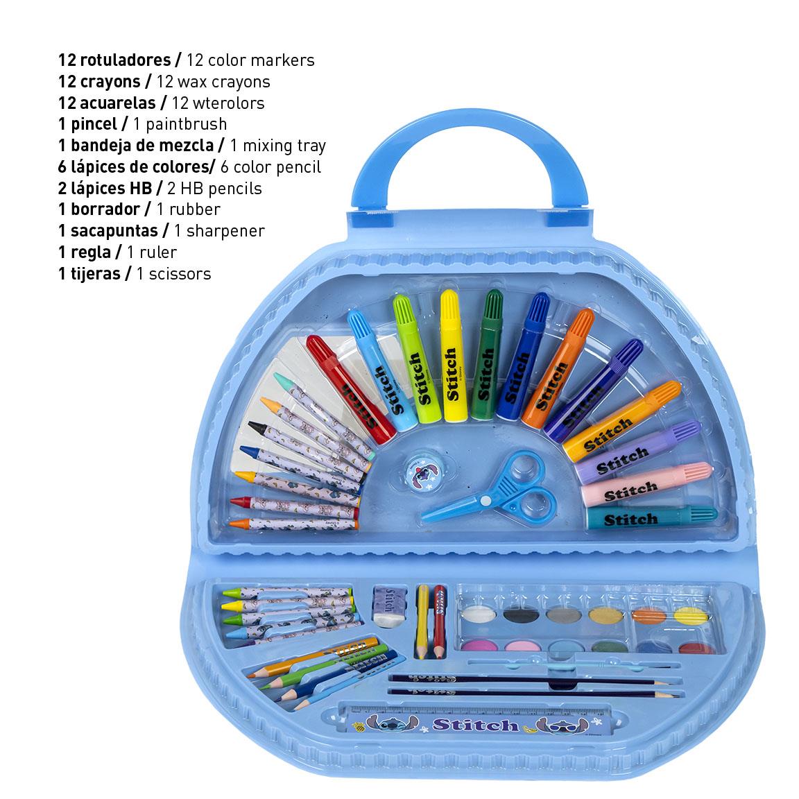 SET PAPELERÍA COLOREABLE 50 PIEZAS STITCH - Imagen 3