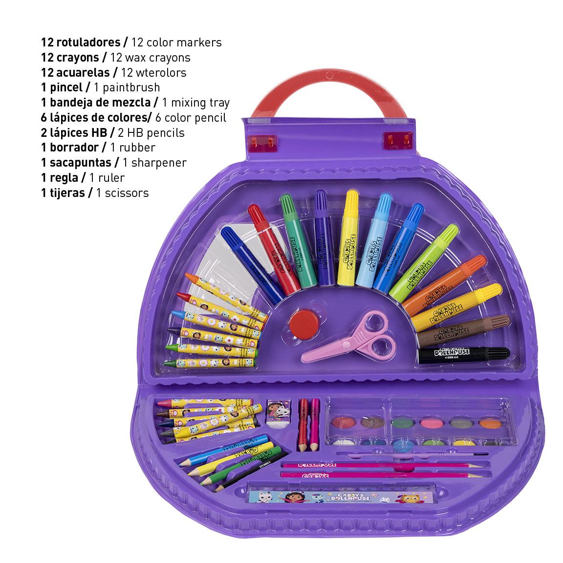 SET PAPELERÍA COLOREABLE 50 PIEZAS GABBY´S DOLLHOUSE - Imagen 2