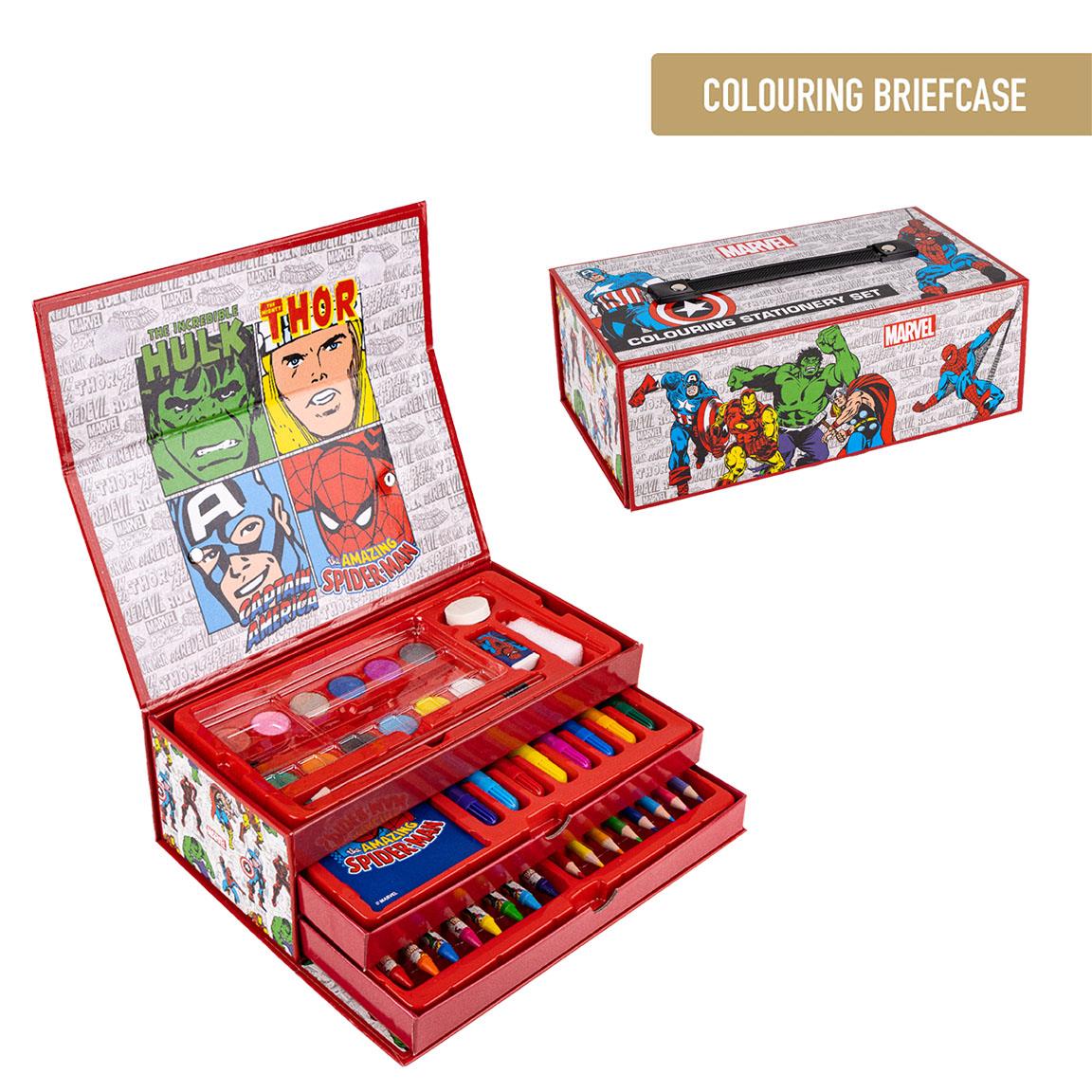 SET PAPELERÍA COLOREABLE MALETÍN MARVEL - Imagen 1