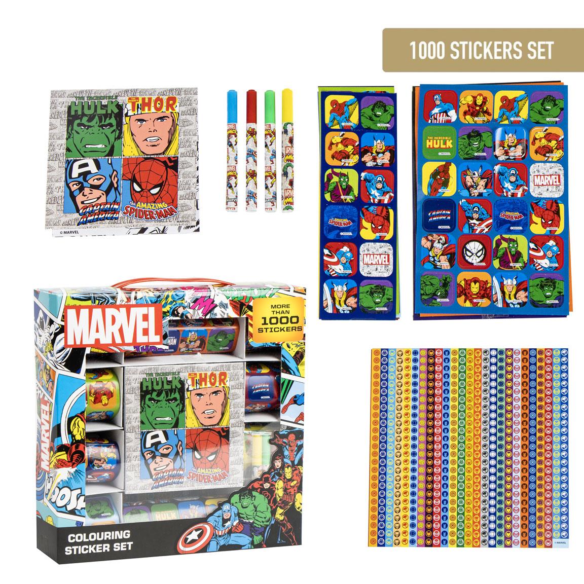 PACK PEGATINAS 1000 PIEZAS MARVEL - Imagen 1