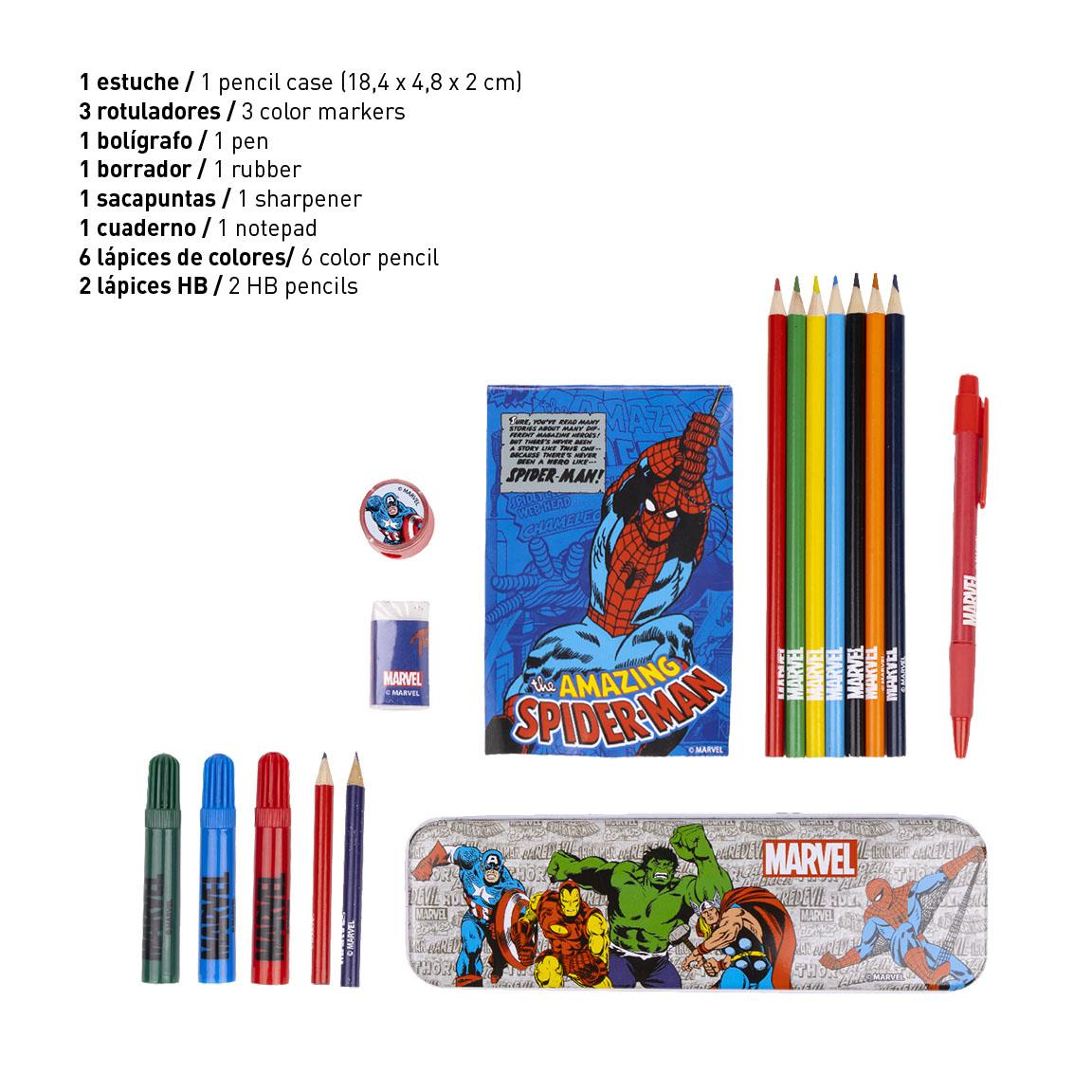 SET PAPELERÍA COLOREABLE MARVEL - Imagen 2