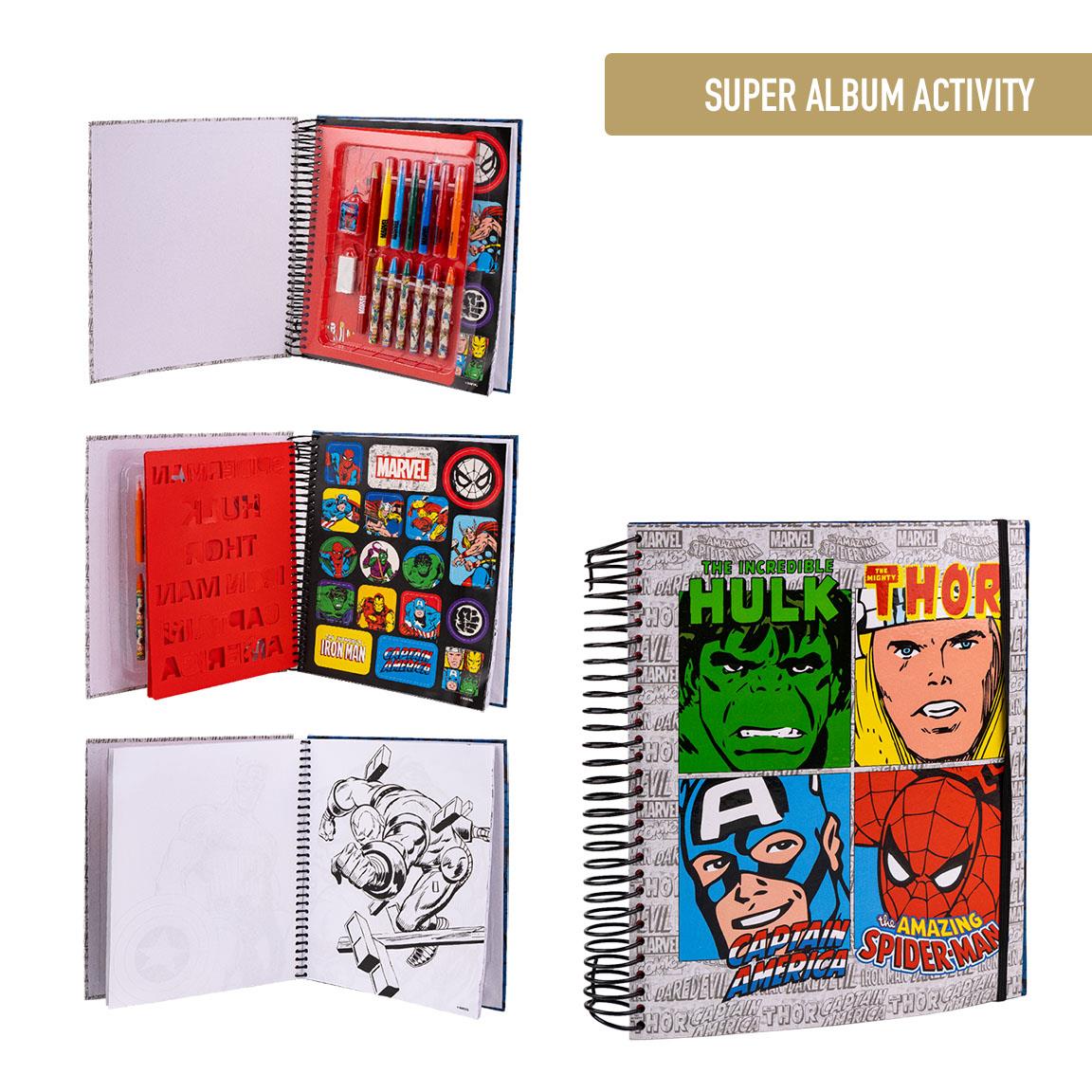 ALBUM ACTIVIDADES COLOREABLE MARVEL - Imagen 1