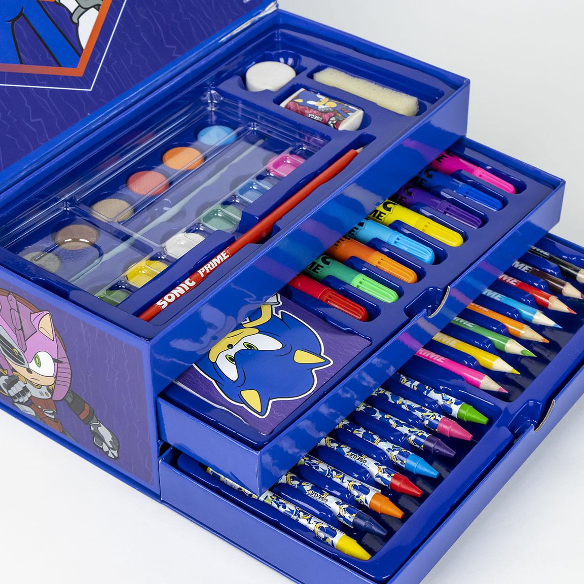 SET PAPELERÍA COLOREABLE MALETÍN SONIC PRIME - Imagen 2