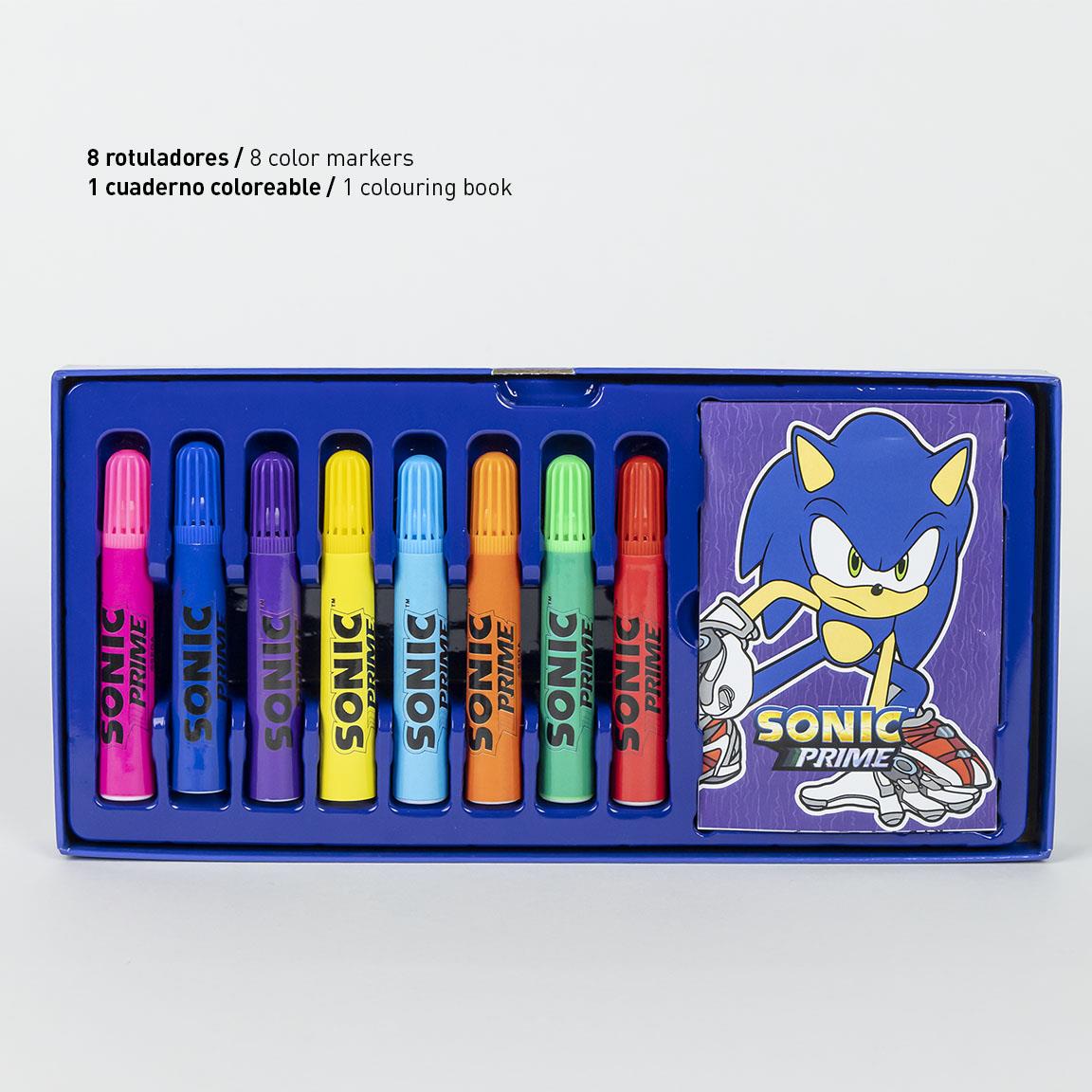 SET PAPELERÍA COLOREABLE MALETÍN SONIC PRIME - Imagen 3