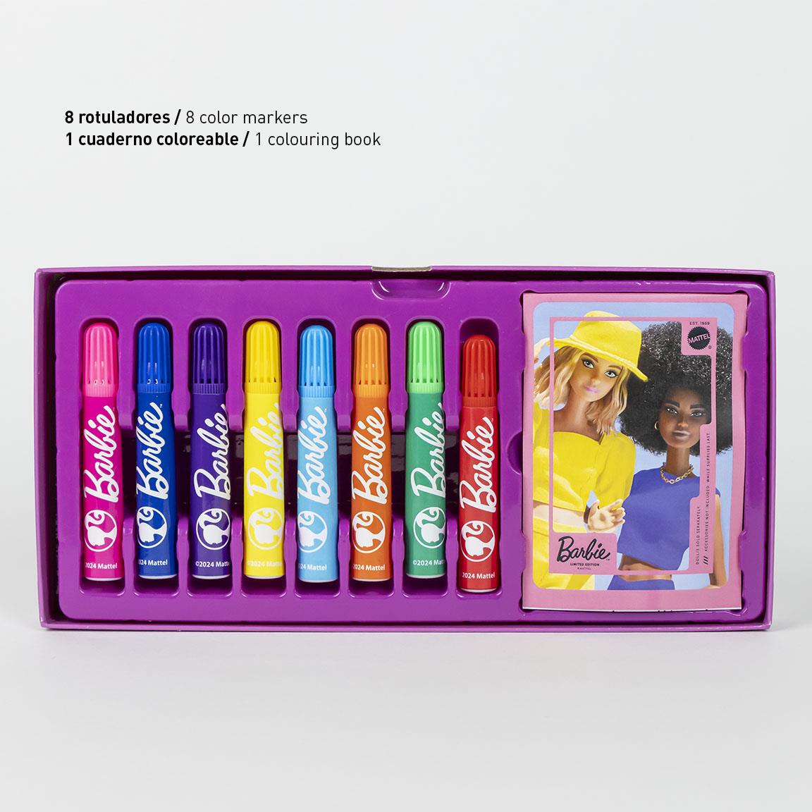 SET PAPELERÍA COLOREABLE MALETÍN BARBIE - Imagen 3