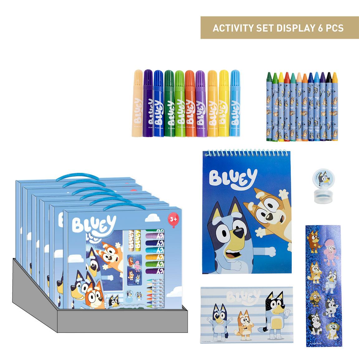 SET PAPELERÍA COLOREABLE DISPLAY BLUEY - Imagen 1