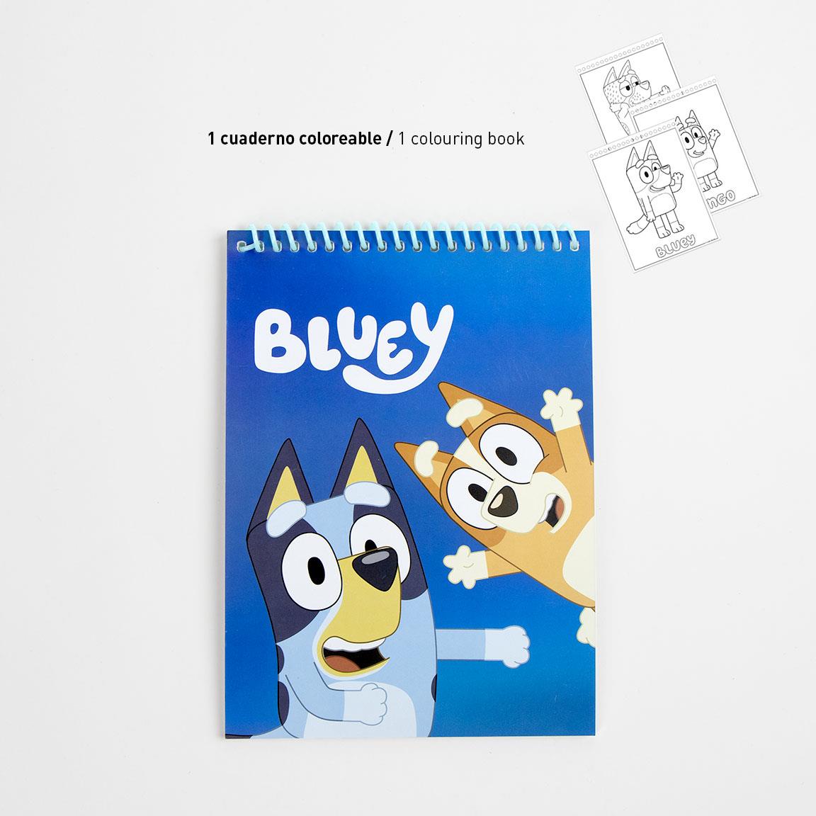 SET PAPELERÍA COLOREABLE DISPLAY BLUEY - Imagen 3