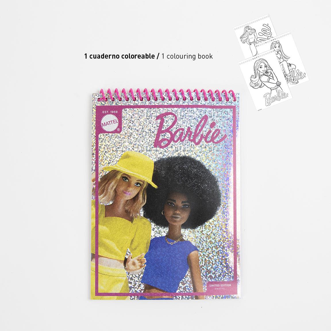 SET PAPELERÍA COLOREABLE DISPLAY BARBIE - Imagen 3