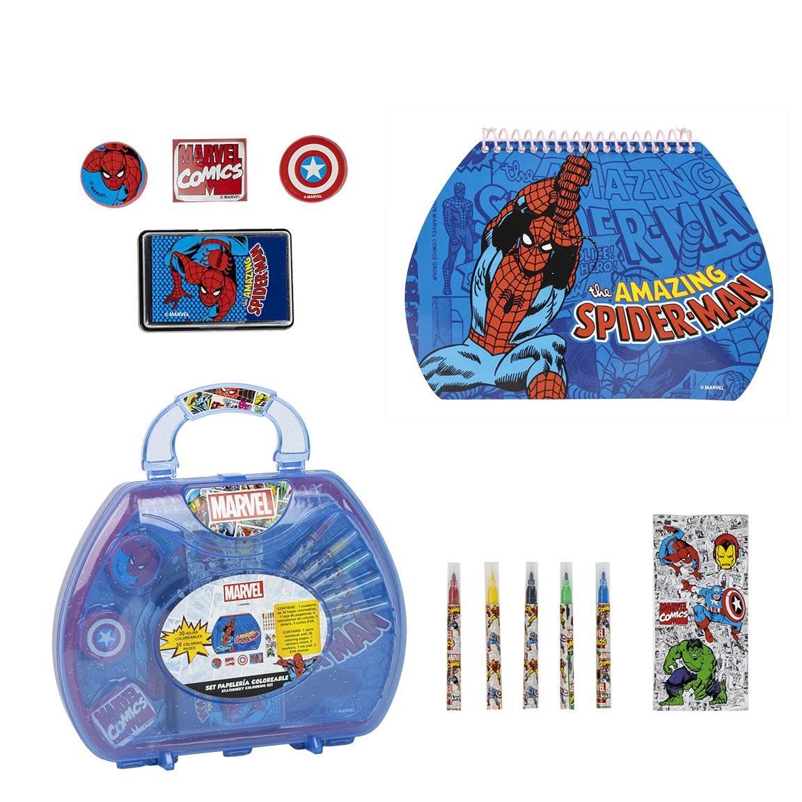 SET PAPELERÍA COLOREABLE MALETÍN MARVEL - Imagen 1
