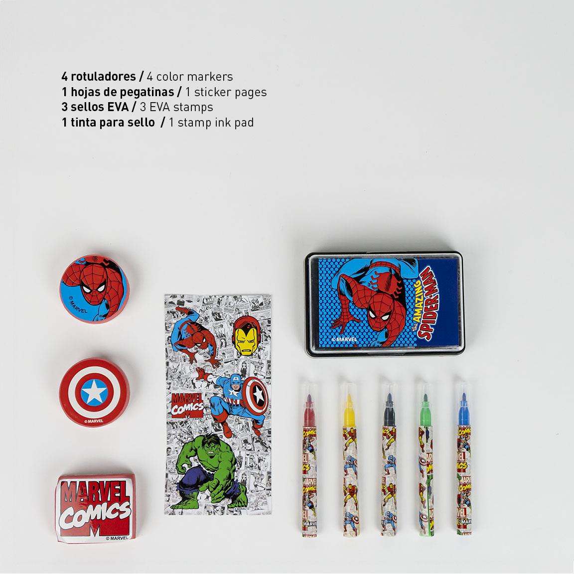 SET PAPELERÍA COLOREABLE MALETÍN MARVEL - Imagen 3