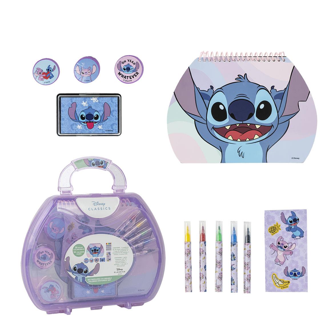 SET PAPELERÍA COLOREABLE MALETÍN STITCH - Imagen 1