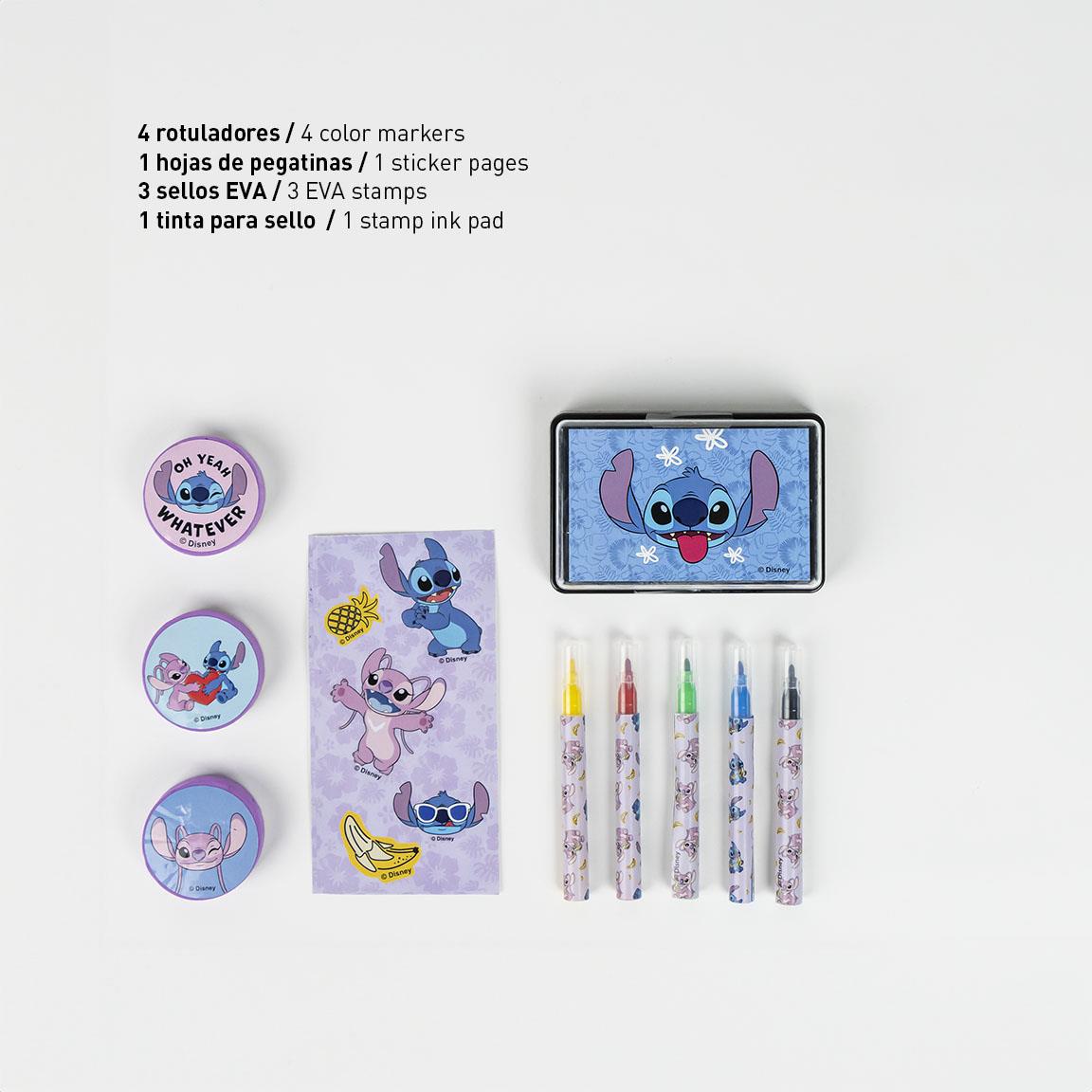 SET PAPELERÍA COLOREABLE MALETÍN STITCH - Imagen 3