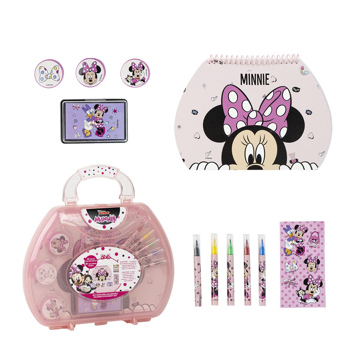 SET PAPELERÍA COLOREABLE MALETÍN MINNIE - Imagen 1