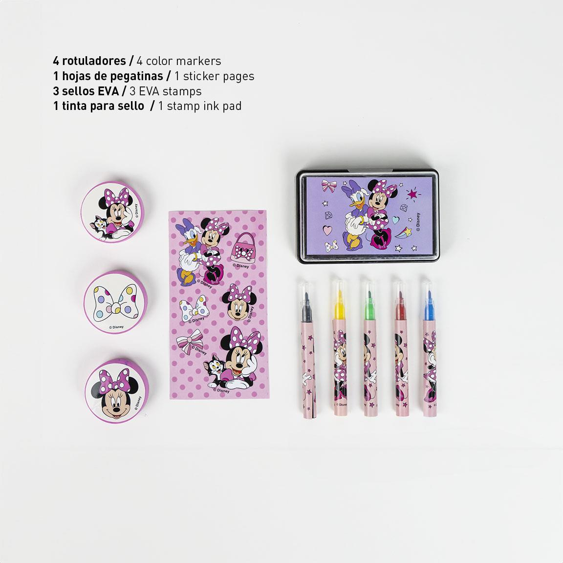 SET PAPELERÍA COLOREABLE MALETÍN MINNIE - Imagen 3