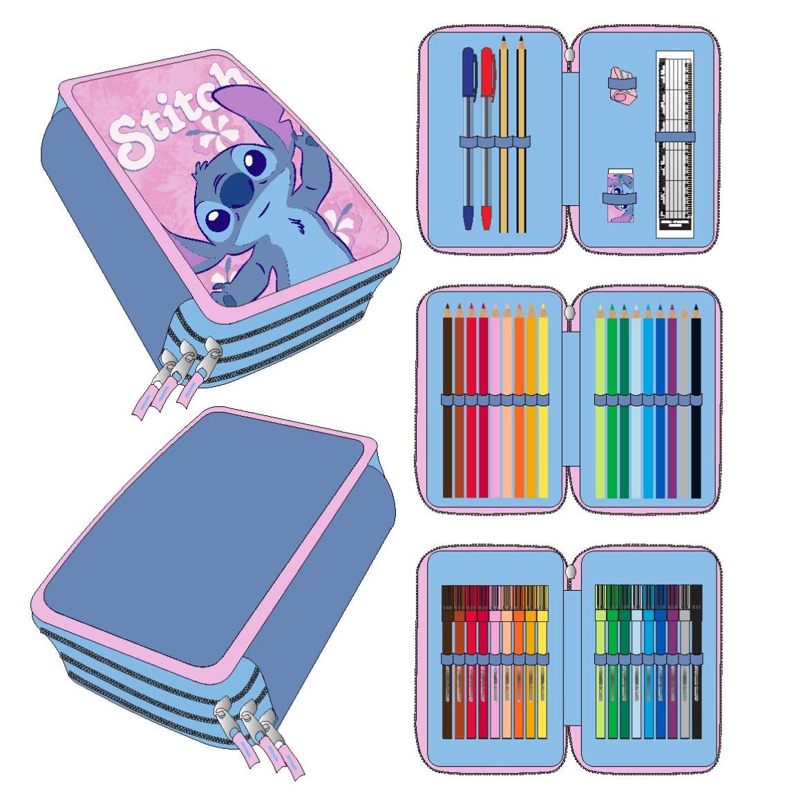 PLUMIER CON ACCESORIOS GIOTTO STITCH - Imagen 1