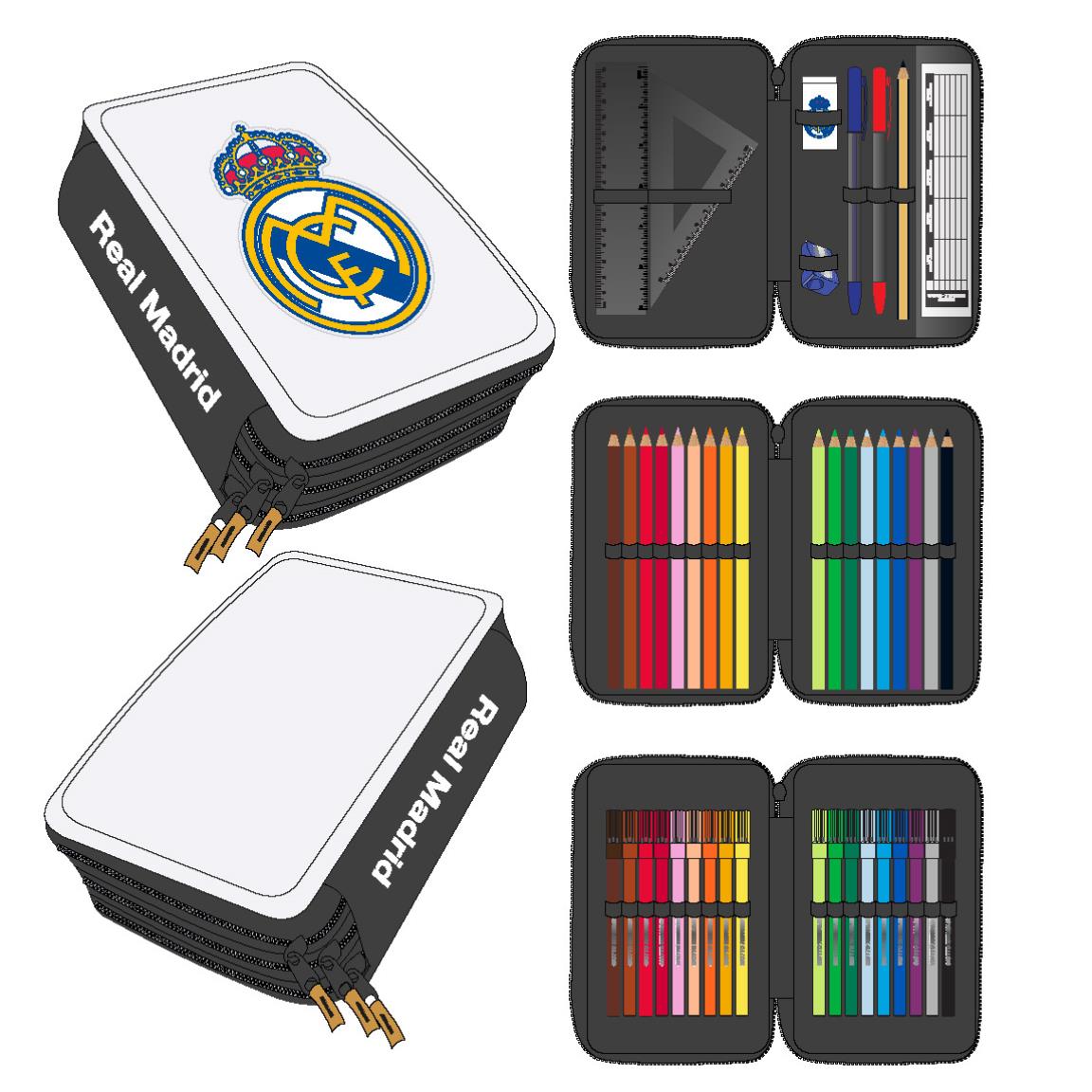 PLUMIER CON ACCESORIOS GIOTTO REAL MADRID - Imagen 1
