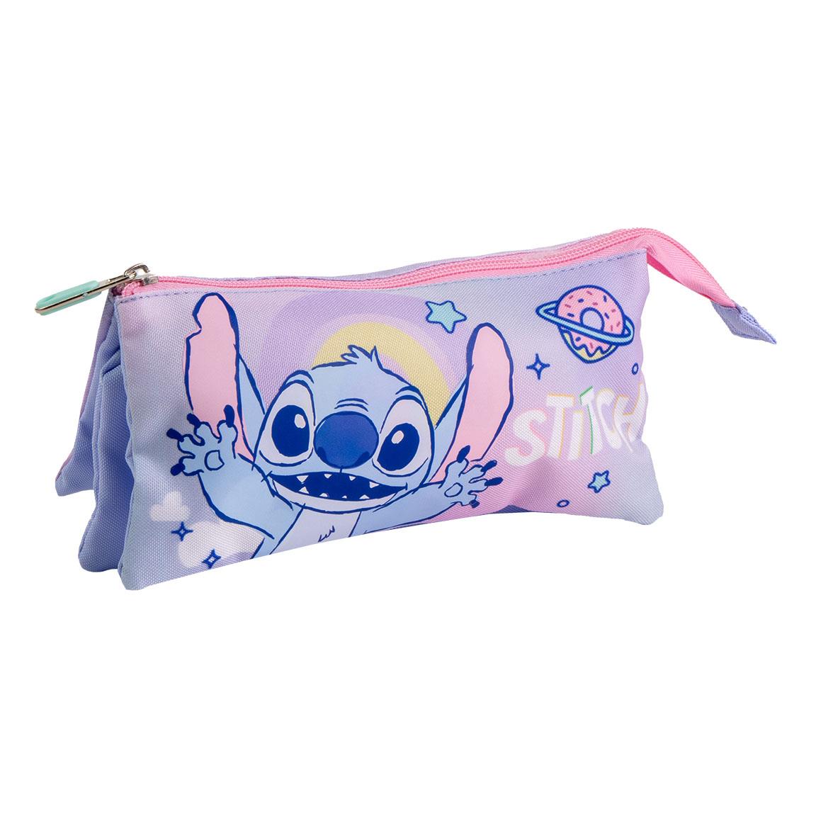 ESTUCHE PORTATODO 3 COMPARTIMENTOS STITCH - Imagen 1